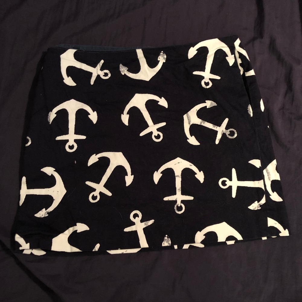J. Crew mini skirt with anchors